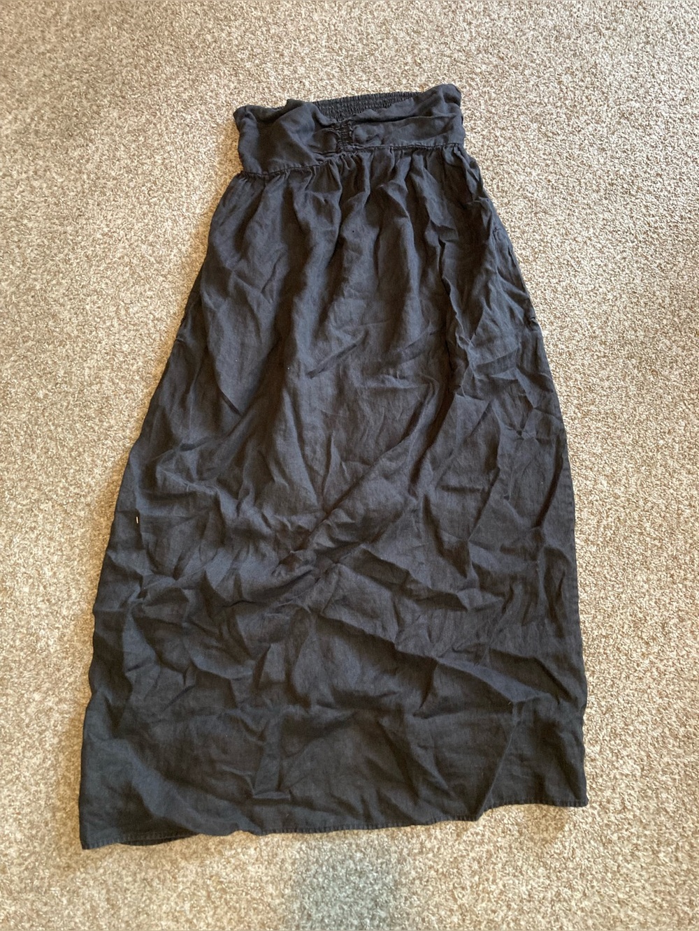 Black strapless maxi dress